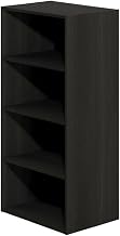 Furnifact Espresso Bookcase with Durable Wooden Shelves, Modern Design, Sturdy Construction for Home Office Living Room Storage