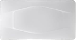CAC China MDN-13 11-1/2-Inch by 6-Inch Modern New Bone White Porcelain Rectangular Platter, Box of 12