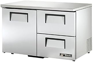 True TUC-48D-2-LP-HC Low Profile 48" Two Section Undercounter Reach-In Refrigerator, One Solid Door & Two Drawers