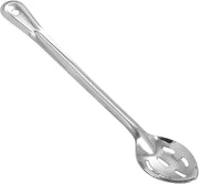 Winco 15" Stainless Steel Basting Spoon | Dishwasher safe, Slotted design for draining excess liquid, Heavy-duty, Great for Cooking, Food Preparation and Serving