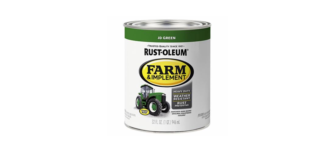 Paint MACH IMPLMNT JD Green QT by Rust-Oleum – 1 Fl Oz (Pack of 1), solid, Green, Model 280108