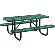 Global Industrial Green / 72 inches x 62 inches x 29.5 inches / Industrial Picnic Tables