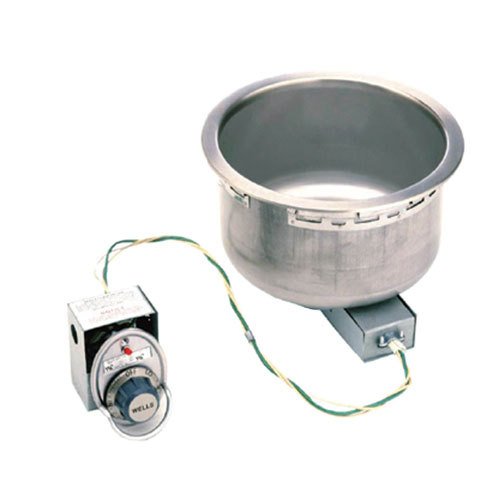 SS-10D Food Warmer top-mount built-in electric for 11-quart round insert d by Wells – 11.0 quarts, Stainless Steel, Silver, Model SS10D