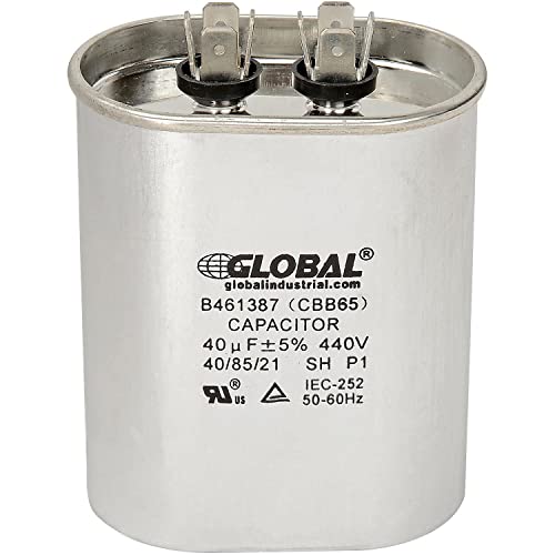 Oval Run Capacitor by Global Industrial – 5"L x 3"W x 2"H, Alloy Steel, Model B461387