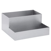 Condiment Holder Stainless Steel 2-Tier - 9 3/4"L x 8"W x 4 1/2"H by HUBERT – 10 x 10 x 11.75 inches, Stainless Steel, Silver, Model 480654