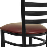 Flash Furniture Burgundy Vinyl Seat/Black Metal Frame / Set of 1 / Traditional Barstools