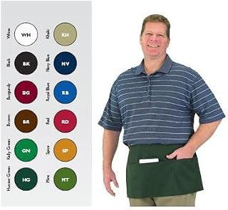 Chef Revival 605WAFH-BK Black Front-of-the-House 3-Pocket Waist Apron