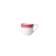 espresso Cup Set by Villeroy & Boch – 100 milliliters, Porcelain, White/Red, Pack of 6, Model 1048501420