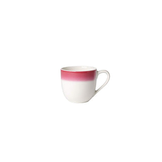 espresso Cup Set by Villeroy & Boch – 100 milliliters, Porcelain, White/Red, Pack of 6, Model 1048501420