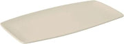 Tuxton China BEH-140Q Plate, 14" x 8" x 7/8" H, Rectangular, Rolled Edge, Tapered Ends, Microwave and Dishwasher Safe, Oven Proof, Fully Vitrified, Ceramic, DuraTux, Pack of 12