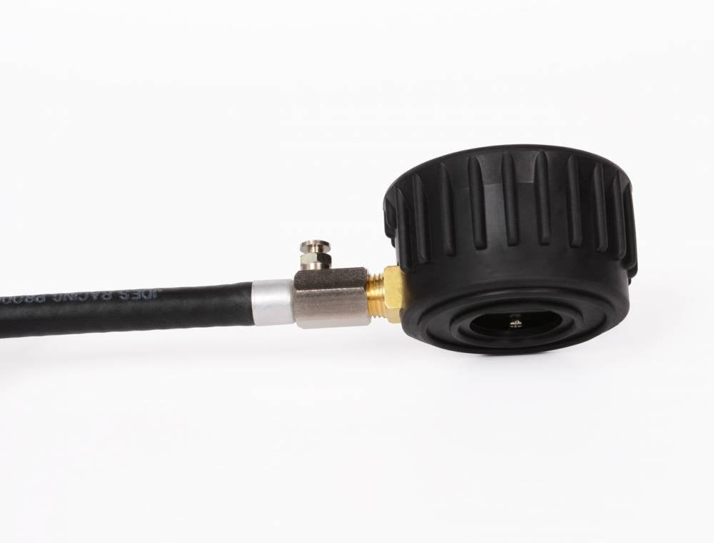 Products Tire Pressure Gauge by Joes Racing – 0-30 psi, Analog, 2-1/2 in Diameter, White Face, Rubber, BLACK, Model 32316