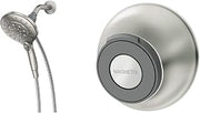 Moen 26112SRN Engage Magnetix Six-Function 5.5-Inch Handheld Showerhead with 186117SRN Magnetix Remote Dock, Spot Resist Brushed Nickel