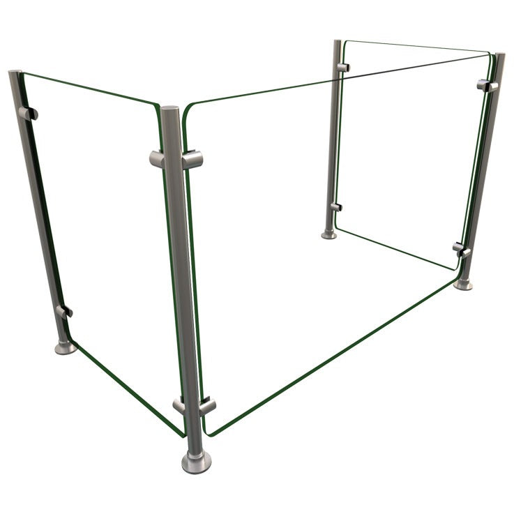 Hatco EP5 Glass Sneeze Guard, 25" High, Clear - 36" 1 Bay
