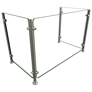 Hatco EP5 Glass Sneeze Guard, 25" High, Clear - 36" 1 Bay