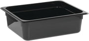 HUBERT Half-Size Polycarbonate Cold Food Pan, Black - 12" L x 4" D