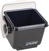 San Jamar Mini Dome Condiment Holder Chillable with Dome Lid for Kitchen, Bar, And Restaurants, Plastic, 1 Quart, Black
