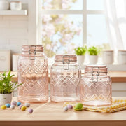 10 Strawberry Street Blush / 3 Piece Set / 44.0 fluid_ounces Food Jars & Canisters