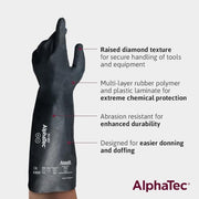 Ansell Small (7) / Pack of 1 / Black Non-Sterile Gloves