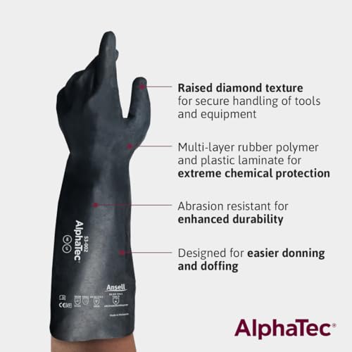 Ansell Small (7) / Case of 36 / Black Non-Sterile Gloves