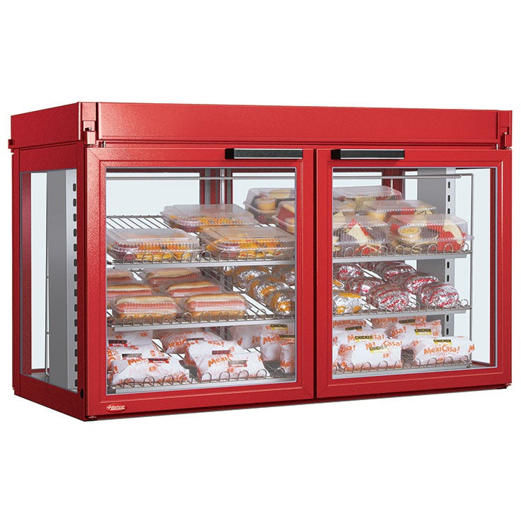 Hatco LFST-48-2X Stainless Steel Merchandising Cabinet, 48 7/8" Wide, Black - 120/240V
