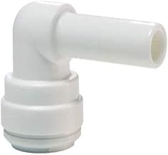 John Guest PP221212W Plug in Elbow, 3/8OD Stem-3/8OD, White