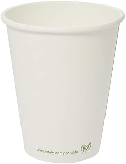 Vegware Plant-Based 8oz White Hot Cup - Classic, 79-Series (Case of 1000)