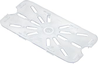 HUBERT 1/4 Size Clear Polycarbonate Drain Shelf for Cold Food Pan - 10 3/7" L x 6 7/16" W