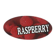 Oval Raspberry Flavor Label by Specialty Printing – Sticker, Red, Pack of 1000, Model PL579
