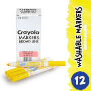 Crayola Yellow / 12 Count (Pack of 1) / Washable Coloring Pens & Markers