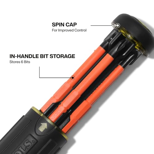 KLEIN TOOLS 6-in-1 / Orange/Black / 1 Screwdriver Sets
