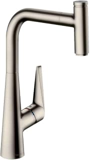 hansgrohe Spültischmischer Talis Select S 300 edelstahl-Optik mit Ausziehauslauf, 72821800