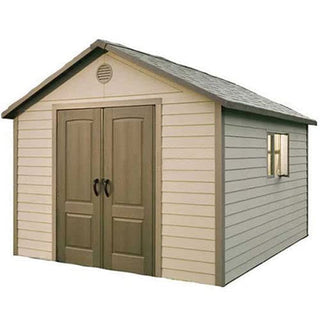 Storage Building with Windows by LIFETIME – 81"L x 33"W x 48"H, High Density Polyethylene, Mixed Colors, Model 6433
