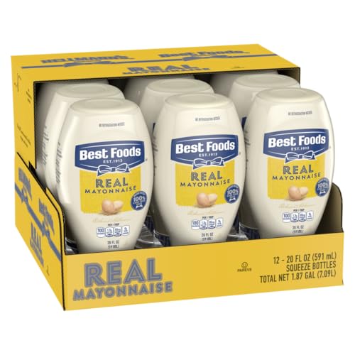 Best Foods 20 Fl Oz (Pack of 12) / Mayonnaise / 1 Mayonnaise