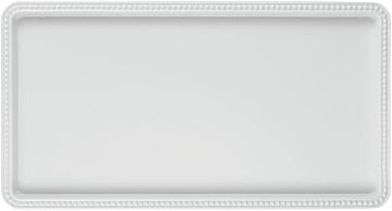 Elite White Melamine Serving Tray 15"L x 8"W x 1"H