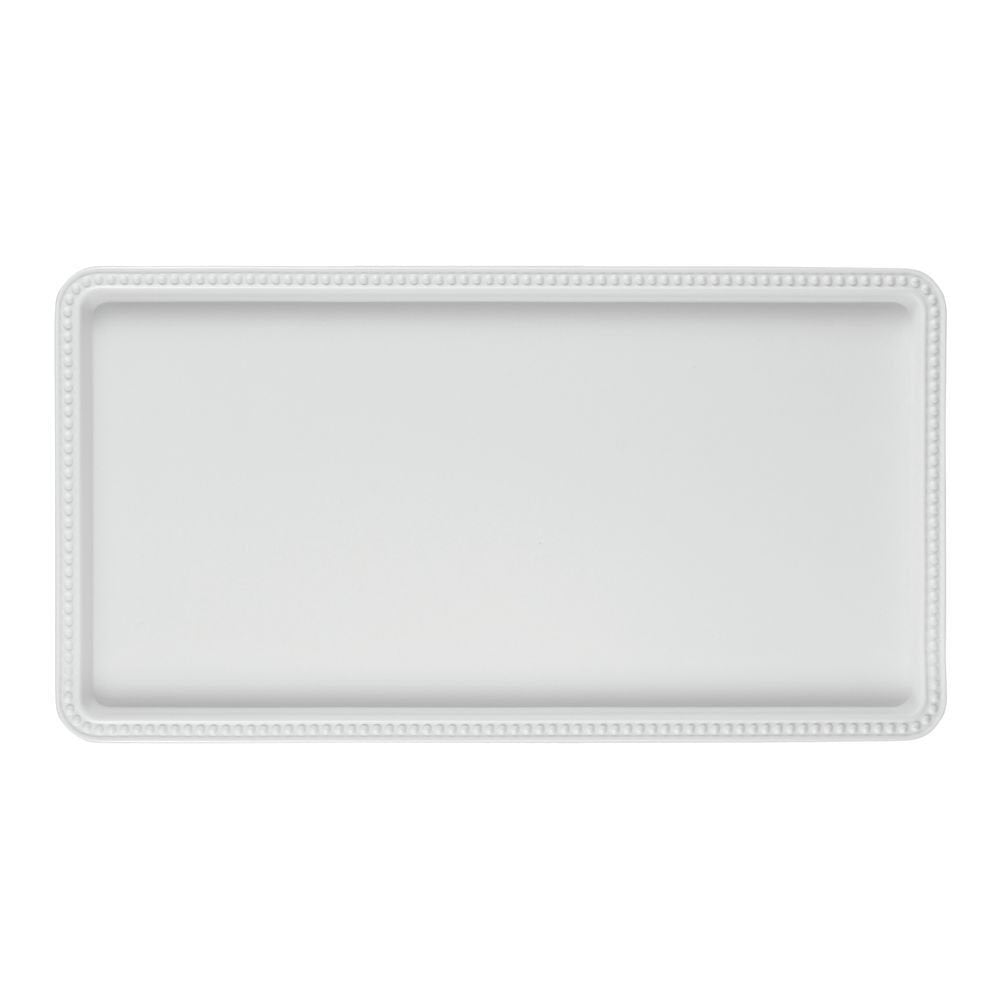 Elite White Melamine Serving Tray 15"L x 8"W x 1"H by Elite Global Solutions – 15" x 8" x 1", Melamine, Display White, Model M1581-NW