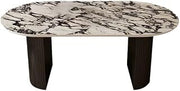 Mesa para Centro De Sala Marble Dining Table Modern Dining Table Small Household Cream Style Coffee Table(180x80x75cm)