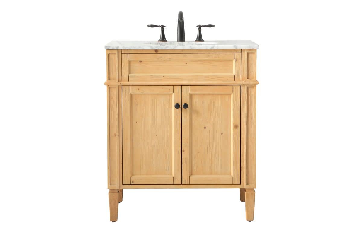 30 Inch Single Bathroom Vanity in White by Elegant Decor – 30" - Single, Wood, White, Model VF12530WH