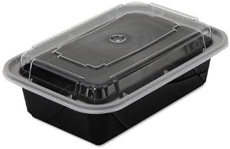 PACNC838B VERSAtainers, Black/Clear, 24oz, 5w x 7 1/4d x 2h