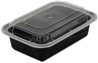 PACNC838B VERSAtainers, Black/Clear, 24oz, 5w x 7 1/4d x 2h