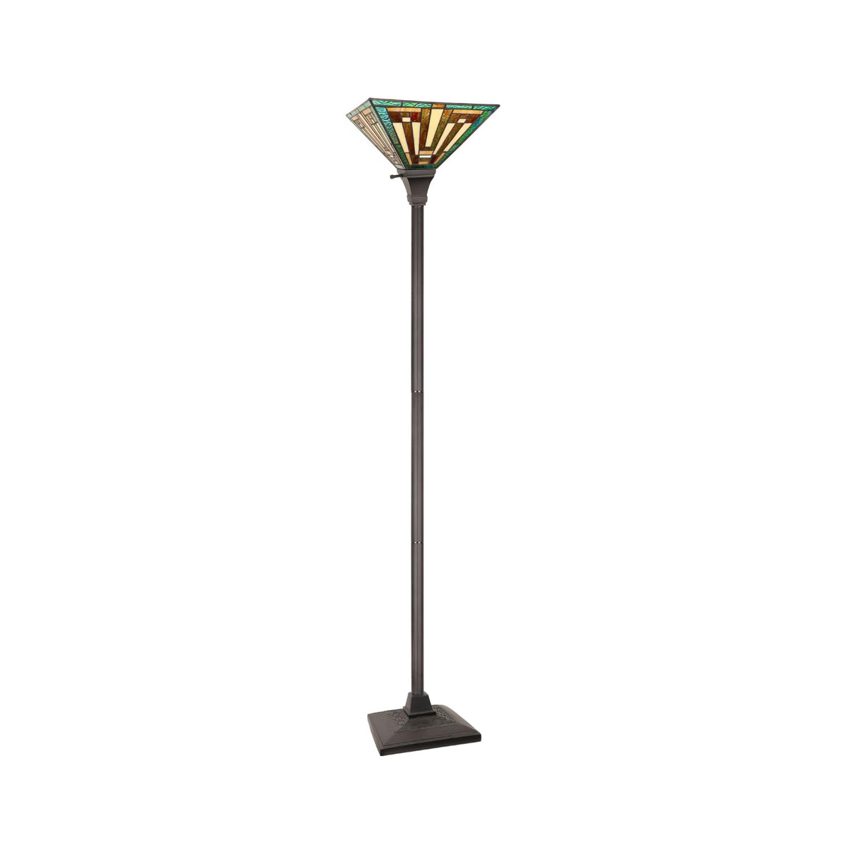 CH3T118GM12-TF1 Torchiere Floor Lamp by Chloe Lighting – exact color of each glass piece may vary due to each piece being hand crafted