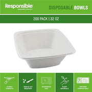 Responsible Products 32 oz (200 Count) / Natural Brown / Casual Bowls