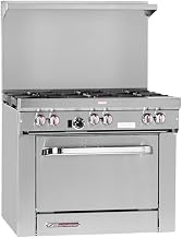 Southbend S36A-1GL S-Series 36" Gas Restaurant Range w/ (4) Open Burners, 12" Left Griddle & Convection Oven