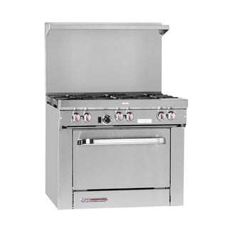 Southbend S-Series 36" Gas Restaurant Range w/ (2) Open Burners by South Bend – Iron, Model S36A-2TR