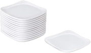 GET CS-6114-W Siciliano Plates, 4"L x 4"W Melamine Coupe Plate, White, Case of 4 Dozen