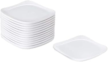 GET CS-6114-W Siciliano Plates, 4"L x 4"W Melamine Coupe Plate, White, Case of 4 Dozen