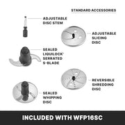 Waring 4Q Food Processor | Feed Chute / 4-Quart / Black Food Processors