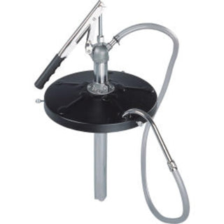 Lever Oil Bucket Pump for 5 Gallon Pails by Action Pump – 15"L x 4"W x 17"H, Aluminum, Nitrile, Carbon Steel, Polyurathane, Silver, Model 5512B