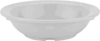 G.E.T. Enterprises White 3.5 oz. Rimmed Bowl, Break Resistant Dishwasher Safe Melamine Plastic, Supermel Collection DN-335-W-EC (Pack of 4)