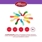 Albanese Mini Worms / 7.5 Ounce (Pack of 12) / Orange,Blue,Lime,Pink Gummy Candy