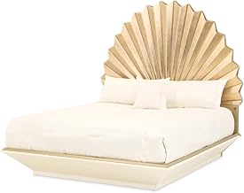 Michael Amini Fantosini King Fan Bed - Gold Leaf
